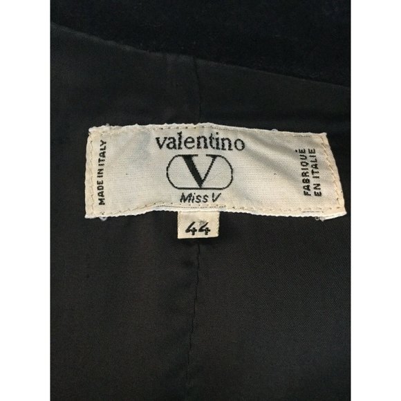 Authentic Womens Vintage Valentino Black Button Front Coat Jacket Sz US 10 - Picture 12 of 12